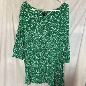 J. Jill Emerald and White Dotted Tunic